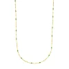 Halskette Flying Gems, Grüner Achat, 90cm, 18 Karat Gelbgold vergoldet-LEAF Discount