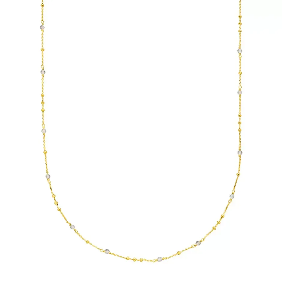 halskette_flying_gems_lab_0-1.webp Halskette Flying Gems, Labradorit, 90cm, 18 Karat Gelbgold vergoldet-LEAF New
