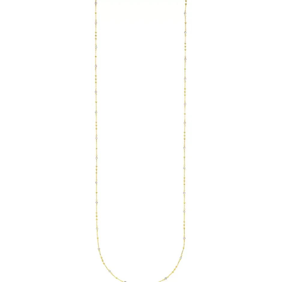 halskette_flying_gems_lab_2-1.webp Halskette Flying Gems, Labradorit, 90cm, 18 Karat Gelbgold vergoldet-LEAF New