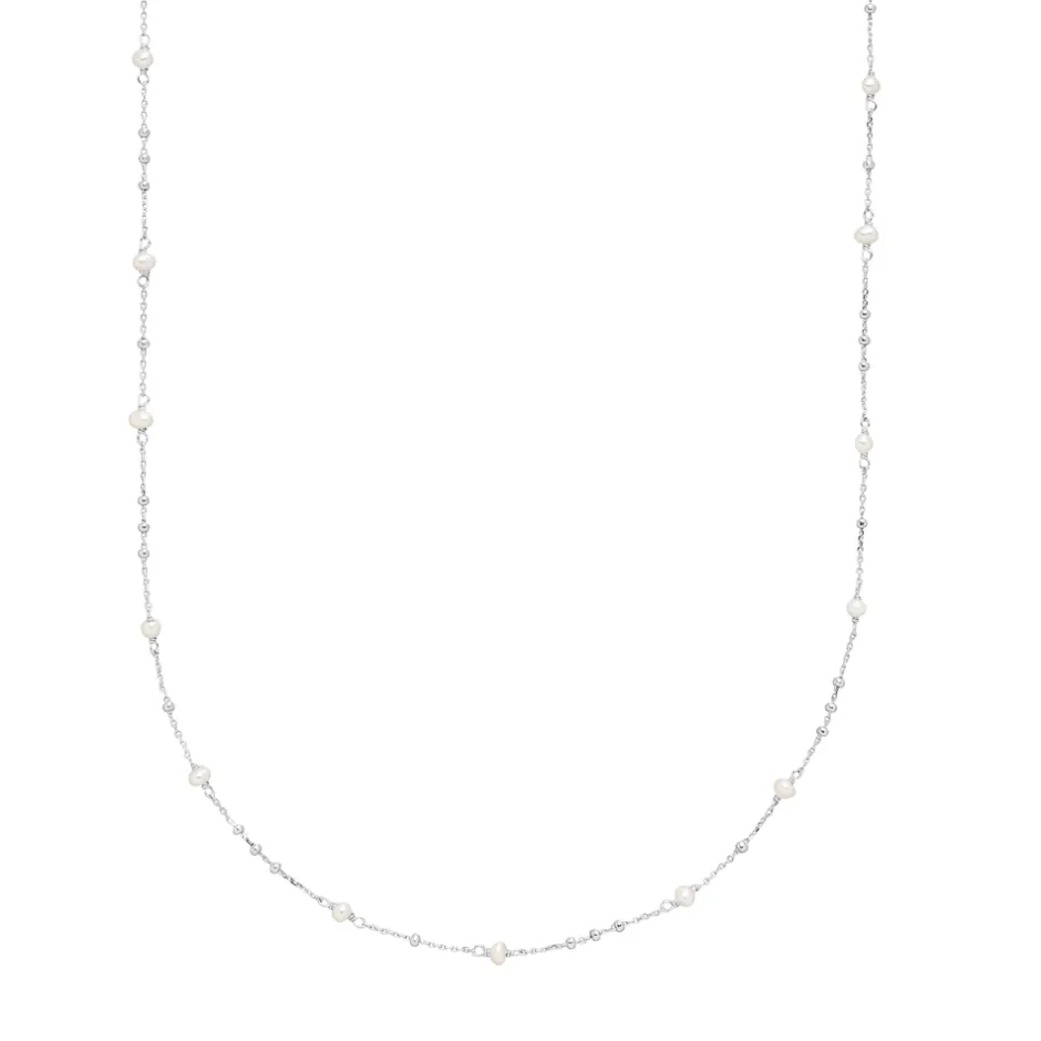 halskette_flying_gems_per_0.webp Halskette Flying Gems, Perle, 90cm, 925 Sterlingsilber-LEAF New