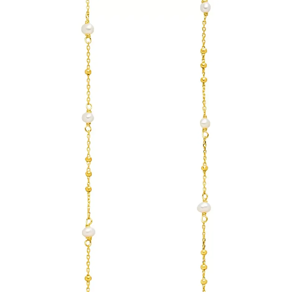 halskette_flying_gems_per_3-1.webp Halskette Flying Gems, Perle, 90cm, 18 Karat Gelbgold vergoldet-LEAF Best