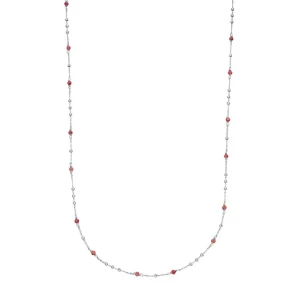 Halskette Flying Gems, Rhodonit, 925 Sterlingsilber-LEAF Online