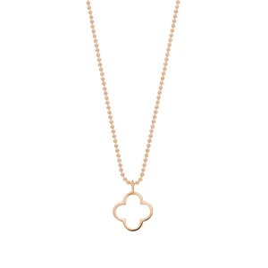 Halskette GENTLE CLOVER, 14 Karat Rosegold-LEAF Hot