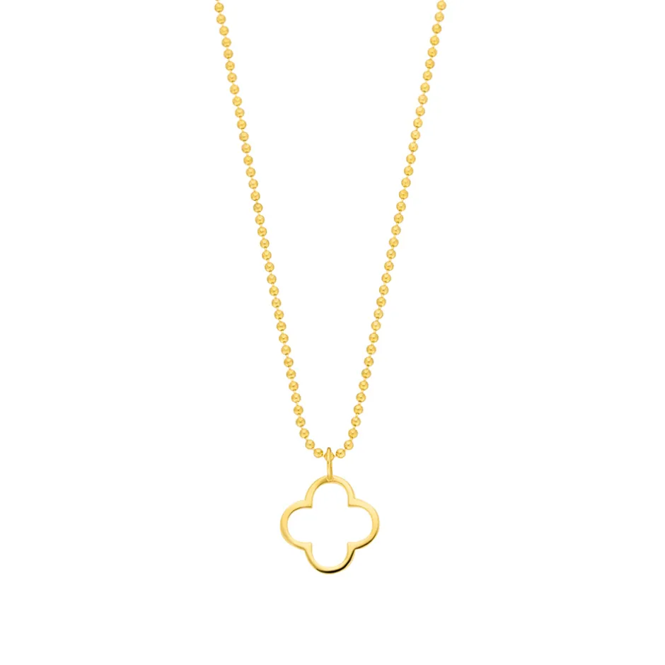 halskette_gentle_clover___0.webp Halskette GENTLE CLOVER, 14 Karat Gelbgold-LEAF Best