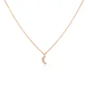Halskette Halbmond, 18 Karat Rosegold-LEAF Fashion