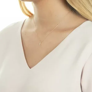 Halskette Halbmond, 18 Karat Rosegold-LEAF Fashion