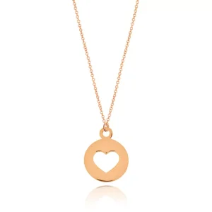 Halskette Heart, 14 Karat Rosegold-LEAF Outlet