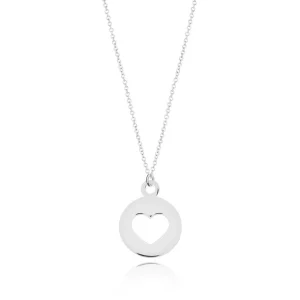 Halskette Heart, 14 Karat Weißgold-LEAF Fashion