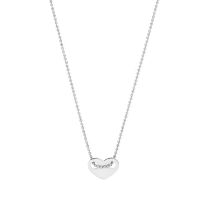 Halskette Heart, 14 Karat Weißgold-LEAF Sale
