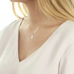Halskette Heart, 14 Karat Weißgold-LEAF Fashion