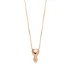 Halskette Heart Drops, 18 Karat Rosegold vergoldet-LEAF New