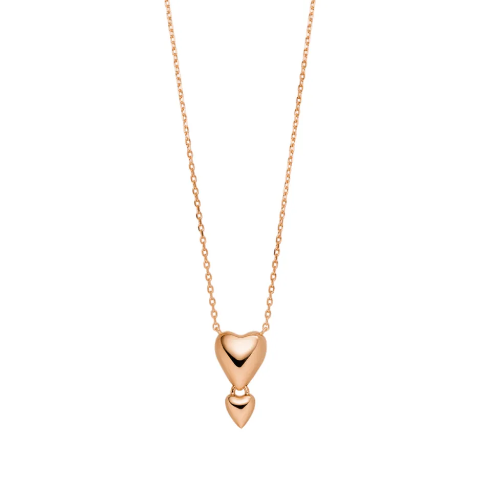 halskette_heart_drops__ka_0-1.webp Halskette Heart Drops, 18 Karat Rosegold vergoldet-LEAF New