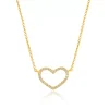Halskette Heart mit Diamanten, 18 Karat Gelbgold-LEAF Hot