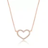 Halskette Heart mit Diamanten, 18 Karat Rosegold-LEAF Discount