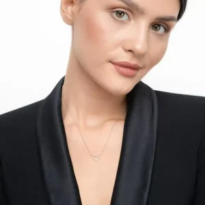 Halskette Heart mit Diamanten, 18 Karat Rosegold-LEAF Discount