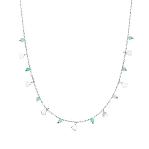 Halskette Hearts Amazonit, 925 Sterlingsilber-LEAF Best