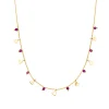 Halskette Hearts Rubin, 18 Karat Gelbgold vergoldet-LEAF Outlet