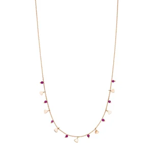 Halskette Hearts Rubin, 18 Karat Rosegold vergoldet-LEAF Sale