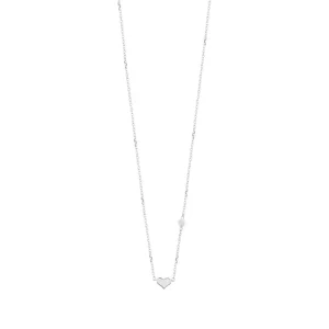 Halskette Herz mit Perle, 925 Sterlingsilber-LEAF Discount