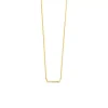 Halskette Horizontal Bar, Diamant, 14 Karat Gelbgold-LEAF Hot