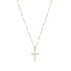 Halskette Kreuz, 14 Karat Rosegold-LEAF Clearance
