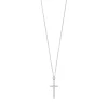 Halskette Kreuz mit Zirkonia, 925 Sterlingsilber-LEAF Fashion