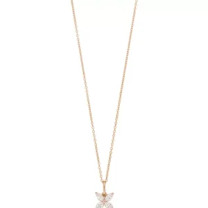Halskette Flower, 18 Karat Rosegold-LEAF Hot