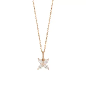 Halskette Flower, 18 Karat Rosegold-LEAF Hot