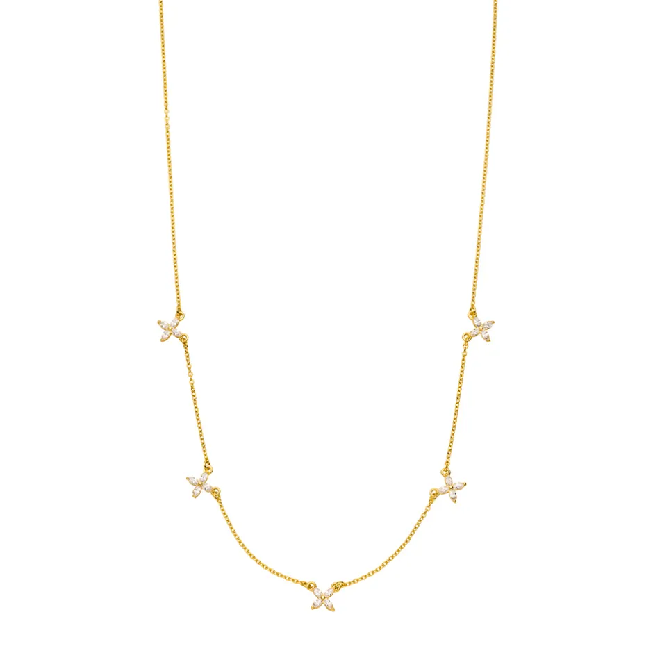 halskette_leaf_flower_cha_0-1.webp Halskette Flower Charms, 18 Karat Gelbgold vergoldet-LEAF Clearance