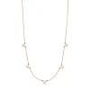 Halskette Flower Charms, 18 Karat Rosegold vergoldet-LEAF Clearance