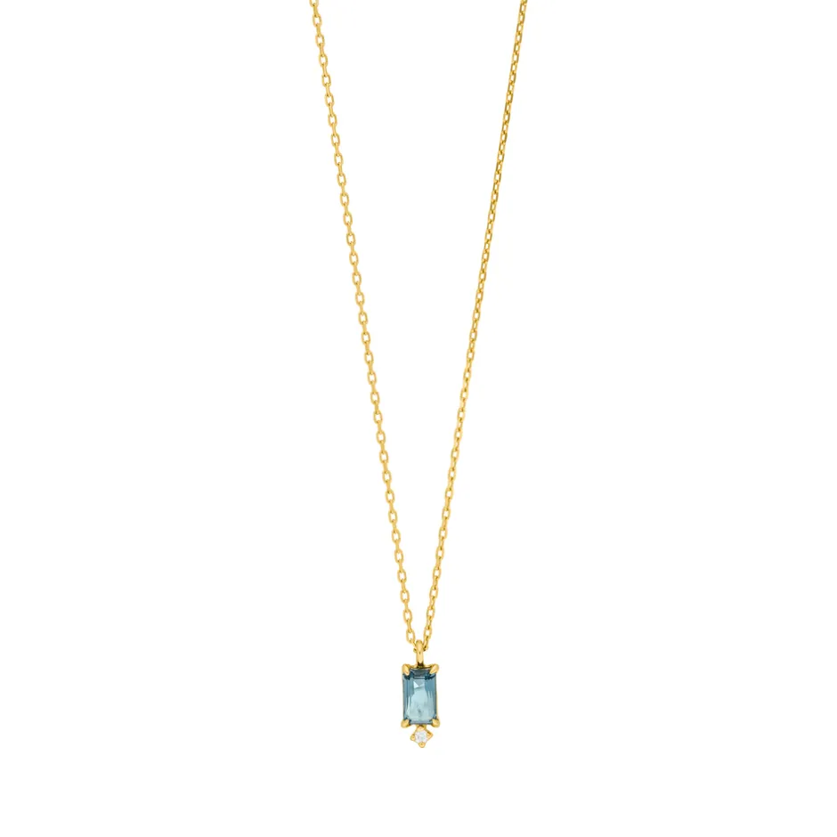 halskette_london_blue_top_0.webp Halskette London Blue Topaz, 14 Karat Gelbgold-LEAF New