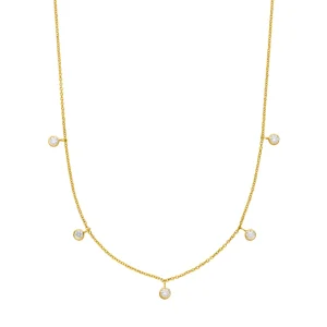 Halskette MY FIRST DIAMOND Charms, 14 Karat Gelbgold-LEAF Hot