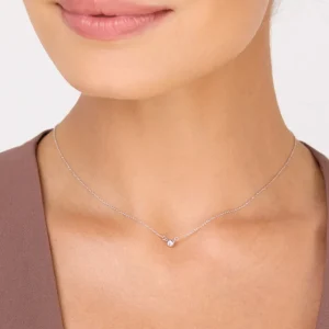 Halskette MY FIRST DIAMOND, 14 Karat Weißgold-LEAF Sale
