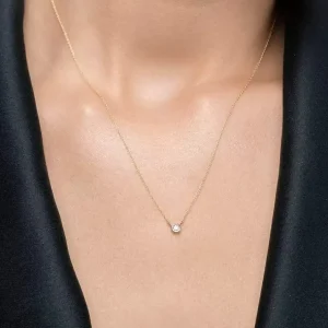 Halskette MY FIRST DIAMOND, 14 Karat Gelbgold-LEAF Sale