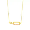 Halskette NEON TWIST, 18 Karat Gelbgold, Pink-LEAF Outlet
