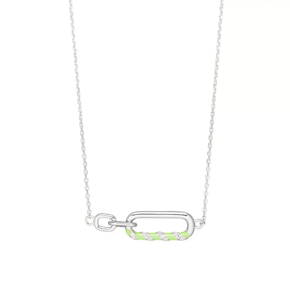 halskette_neon_twist__ste_0-1.webp Halskette NEON TWIST, 925 Sterlingsilber, Grün-LEAF Fashion