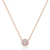 Halskette Pavé II mit Diamanten, 18 Karat Rosegold-LEAF New