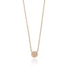 Halskette Pavé mit Diamanten, 18 Karat Rosegold-LEAF Sale