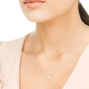 Halskette Pavé mit Diamanten, 18 Karat Weißgold-LEAF Best