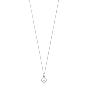 Halskette Peace mit Zirkonia, 925 Sterlingsilber-LEAF New