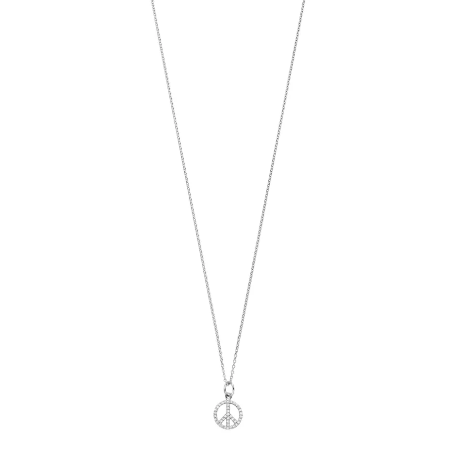 halskette_peace_mit_zirko_1.webp Halskette Peace mit Zirkonia, 925 Sterlingsilber-LEAF New