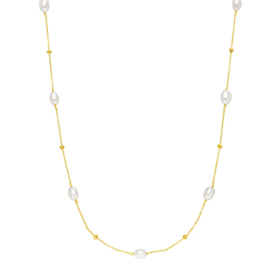halskette_perlen_basic__k_0.webp Halskette Perlen Basic, 18 Karat Gelbgold vergoldet-LEAF Outlet