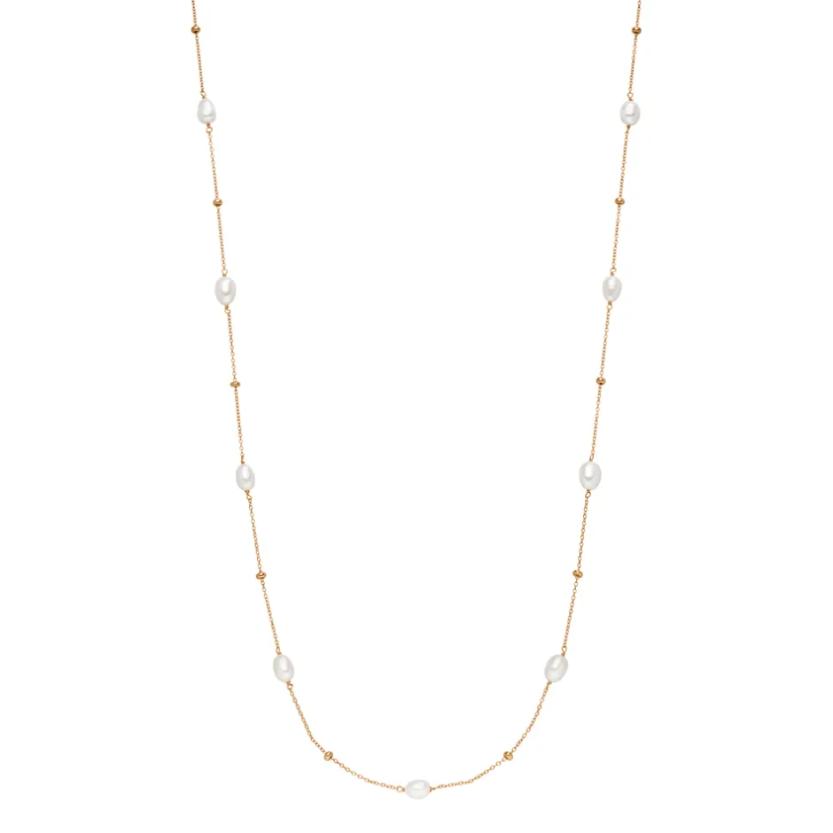 halskette_perlen_basic__k_1-1.webp Halskette Perlen Basic, 18 Karat Rosegold vergoldet-LEAF Fashion