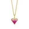 Halskette Pink Valentine, 18 Karat Gelbgold vergoldet-LEAF New