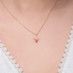 Halskette Pink Valentine, 925 Sterlingsilber-LEAF Discount
