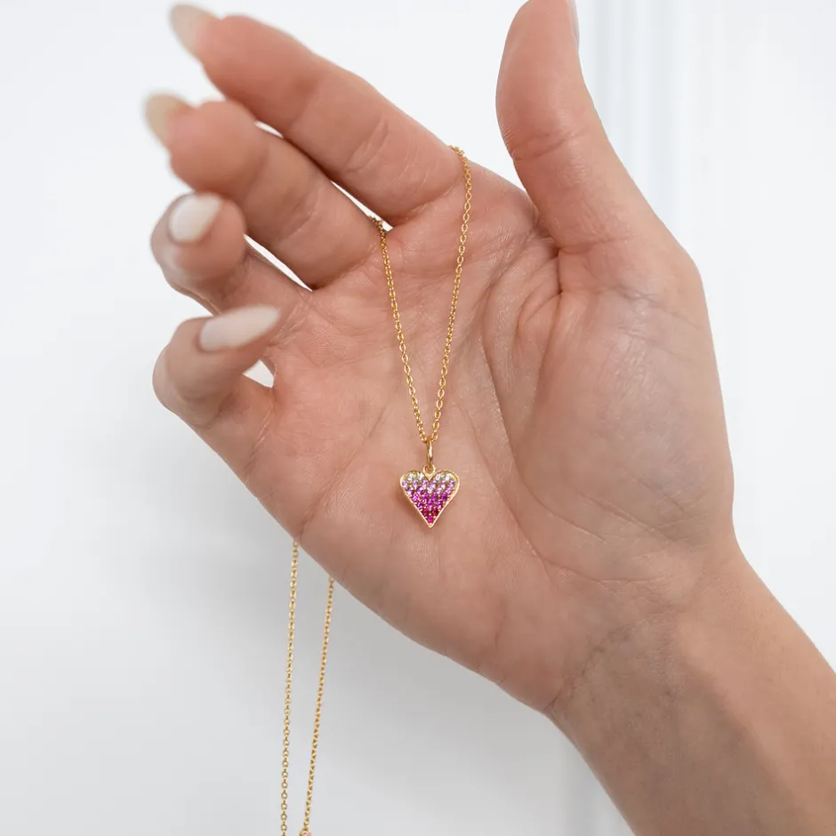halskette_pink_valentine__4-2.webp Halskette Pink Valentine, 18 Karat Rosegold vergoldet-LEAF New