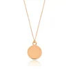 Halskette Plate, 14 Karat Rosegold-LEAF Discount