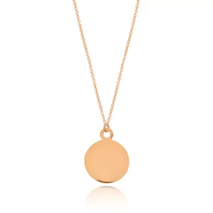 Halskette Plate, 14 Karat Rosegold-LEAF Discount