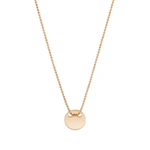 Halskette Plate, 14 Karat Rosegold-LEAF Online