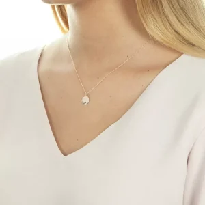 Halskette Plate, 14 Karat Rosegold-LEAF Discount